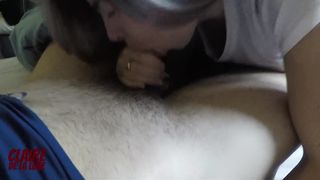 Stepsis wakes up in the morning and sucks big dick