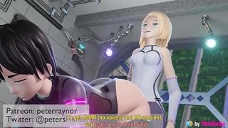 Futa vs Male cumming (loop with ASMR sound) 3d animation hentai anime blender sfm futanari girl