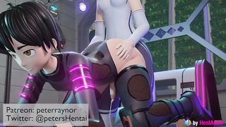 Futa vs Male cumming (loop with ASMR sound) 3d animation hentai anime blender sfm futanari girl