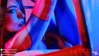 Sexy Mary Jane fucks in Spiderman costume - MollyRedWolf