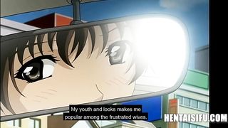 Pro Stain Remover Helps Japanese MILFs With Sex Stains (ENG SUB HENTAI)