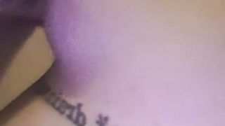 Playing firmly with big tits and hard nipples