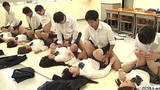 JAV synchronized schoolgirl missionary sex led by teacher