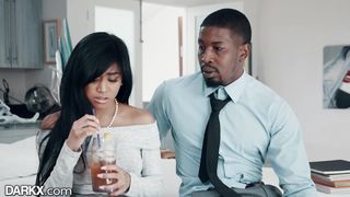 DarkX - Asian Stepdaughter Ember Snow Fucks Stepdads BBC