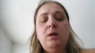 Chubby MILF rides her lover POV