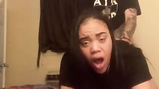 Fucking this pussy from behind nice face shot of her can’t take it