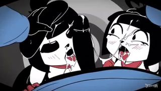 Оттягивается  с милфами мимами горячий мультик