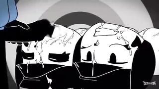 Оттягивается  с милфами мимами горячий мультик