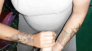 fuck with a pregnant woman on a swing