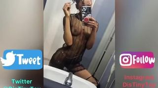 Amateur Ebony DisTinyToy Taking The Dick