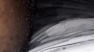 Handcuffed submissive slut keeps dick in her mouth