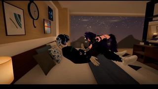 VRChat ERP doggy style and sucking with gagging