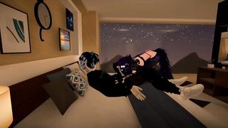 VRChat ERP doggy style and sucking with gagging