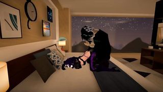 VRChat ERP doggy style and sucking with gagging