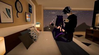 VRChat ERP doggy style and sucking with gagging