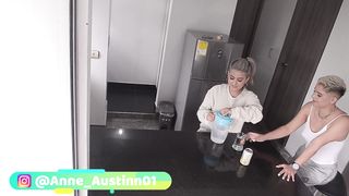 I fuck my brother's girlfriend in the kitchen!!!!! Anne_Austin and Isabellamout