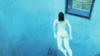 Big tits shaved babe Lada Poleshuk underwater