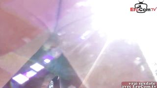 French petite ebony teen at amateur outdoor sex cum swallow