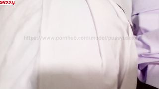 Asian lesbian teen collage girl rainy day fun in BED