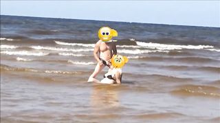 With a secretary at the sea