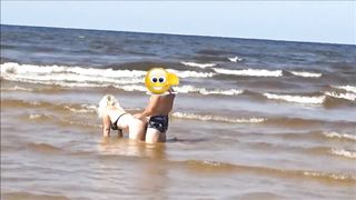 With a secretary at the sea