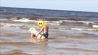 With a secretary at the sea