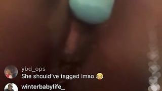 Ebony Milf squirt on Instagram Live
