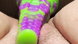 Chubby BBW Riding Tentacle hard to Moaning Orgasm