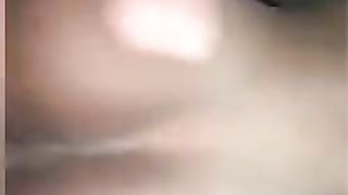 Tiny teen 18 today !condom broke so she rode my face while I STROKD MY BIG BLK COCK I NUTTED IN HER