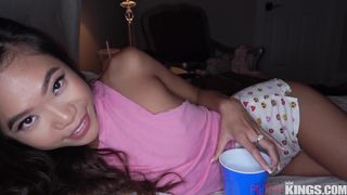 Hot Asian Step-Sister Fucks Big Dick Brother in Pillow Fort