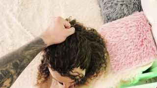 Tiny Brunette Mary Romanova fucks step brother and got cumshot on her face - POV