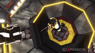 Horny blonde fucked hard by sci-fi anubis in the dominator pyramid