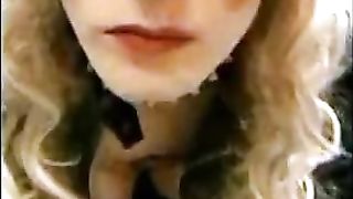 Sissy Sandracduk posing in leather outfit