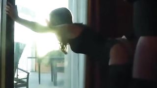 Italian Girl - PAINFUL ANAL fuck at the window