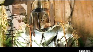 Lesbian warriors satisfy each other