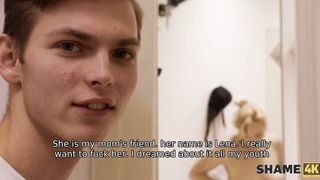 SHAME4K. Crusher fucks stepmoms friend with big ass in the shower room