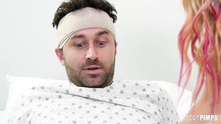 Big Tits Blonde Nurse Jessa Rhodes takes care of A Cock Swelling Problem With A Sloppy Blowjob