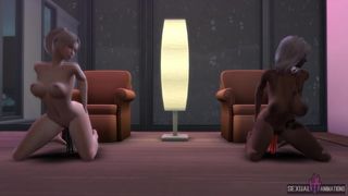 Two Girls Accompany Each Other While Masturbating - Sexual Hot Animations