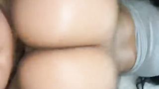 BIG BOOTY SNUCK OVER FOR MORE DADDY DICK! NUTTED ALL IN HER!