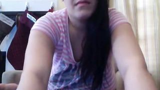 Busty cam girl  showing boobs on cam