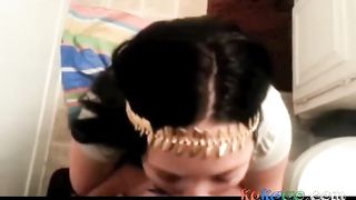 white babe devours bbc facial