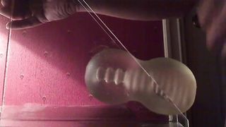 Daddy cum huge and moaning