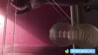 Daddy cum huge and moaning