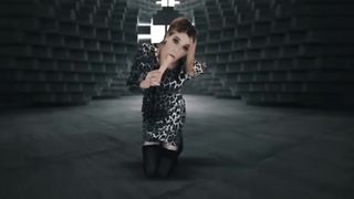 Cheetah Girl Teases Her Sucking Need in a warehouse