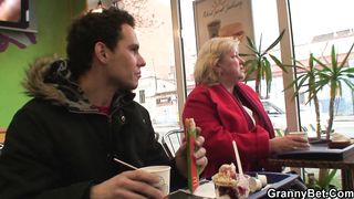 guy picks up huge 80 years old granny