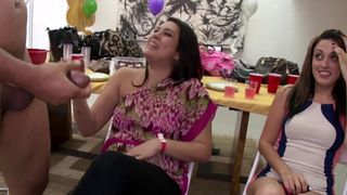 Cocksucking exgf partying with some friends
