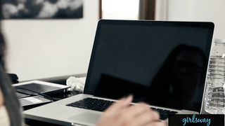 GIRLSWAY Nerdy Girl Goes Wild With MILF Robot She Just Made