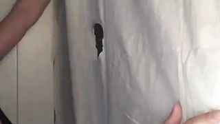 Amateur CD sucks another load at gloryhole