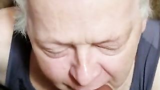 older sucks black cock