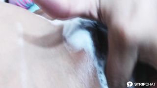 Violeta_goddess gets her tight pussy shaved and fucked followed by a huge creampie!